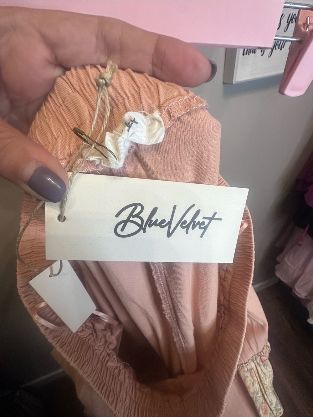 Boho Tiered Ruffle Wide-Leg Pants in Dusty Rose - Picture 10 of 10